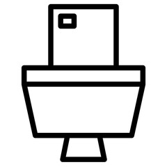 Wall Mural - Toilet Wc Furniture Line Icon