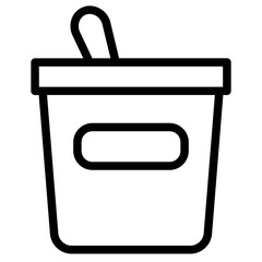 Poster - Baby Beach Bucket Line Icon