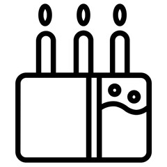 Poster - Bake Bakery Cake Line Icon