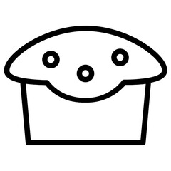 Poster - Baked Bakery Cupcake Line Icon