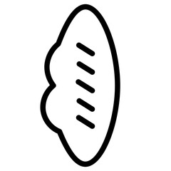 Sticker - Bakery Bread Food Line Icon