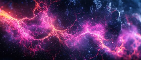Wall Mural - abstract nebula with energy flow