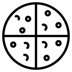 Sticker - Pizza Bakery Slice Line Icon