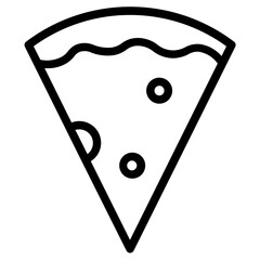 Wall Mural - Pizza Bakery Slice Line Icon