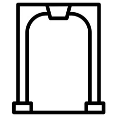 Poster - Arch Door Interior Line Icon