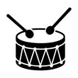 © sumonbrandbd - Black silhouette jazz drum instrument icon and vector illustration