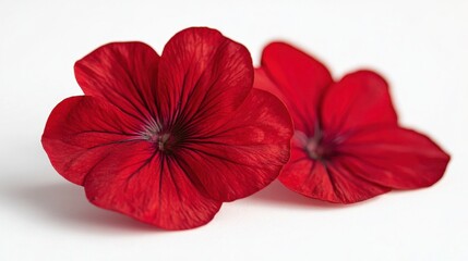 Wall Mural - Vibrant Close-Up Shot of Begonia Flower on White Background - Captivating Floral Photography