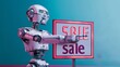 © wannakorn - Robot Pointing to a Sale Sign.