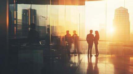 Poster - Group of Business People Working in the Office Concept