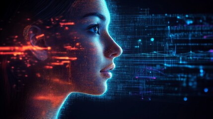 Digital Face Abstract.