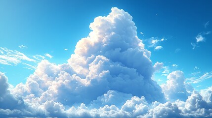 Wall Mural - A cloud colorful cartoon style high resolution vec  847 sky, cloud, blue, clouds, nature, white, day, weather, cloudscape, heaven, sun, light, air, cloudy, summer, beautiful, sunlight, fluffy, clear, 