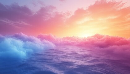 create a soft pastel gradient background that tran 422 sky, water, sea, sunset, clouds, cloud, sun, 