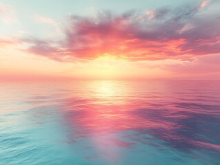Wall Mural - Create a soft pastel gradient background that tran  489 sky, sunset, sun, nature, sunrise, sea, cloud, water, clouds, orange, landscape, blue, red, ocean, abstract, dusk, light, sunlight, cloudscape, 