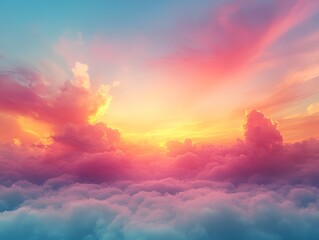 Wall Mural - Create a soft pastel gradient background that tran  600 sky, sunset, cloud, sun, sunrise, nature, clouds, blue, orange, dusk, light, abstract, sunlight, evening, red, beautiful, cloudscape, yellow, co