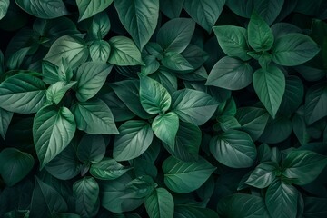 Wall Mural - Lush Green Foliage Background Texture.