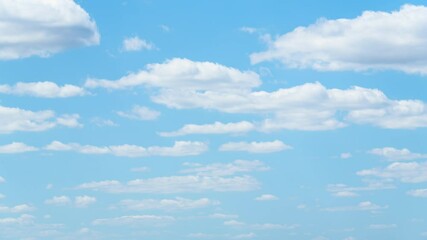 Wall Mural - beautiful blue sky with soft white clouds timelapse for abstract background
