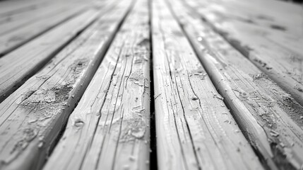 Wall Mural - Close-up of textured white wooden planks with natural detail