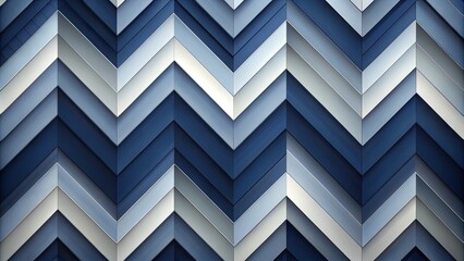 Canvas Print - Bold geometric pattern in shades of blue and white.