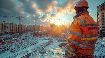 Aufkleber - Construction maintenance and safety regulations. Generative AI.