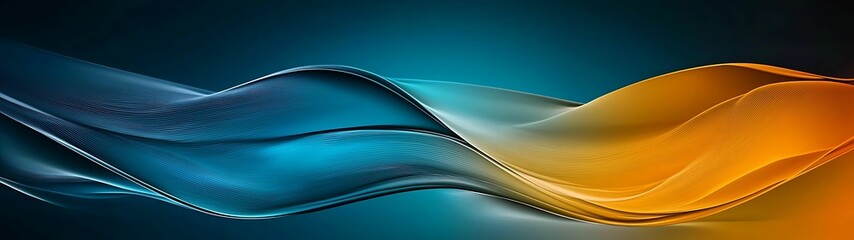 Wall Mural - vibrant gradient blending teal and yellow, evoking a dynamic and energizing atmosphere, copy space f