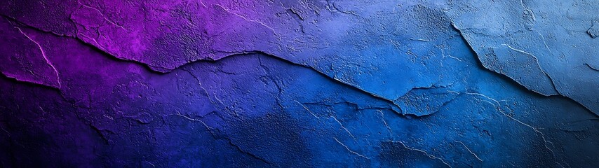 Wall Mural - a dramatic gradient of intense purple fading into deep blue, with a fine-grain texture that adds vis