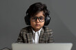 © Tetiana - Generated with AI portrait of cute charming child wear costume like an adult