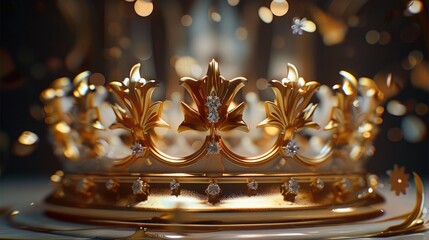 A golden crown. Generative AI.