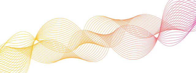Poster - Abstract wavy stripes on a white background isolated. Creative line art Design elements. colorful wave line transparent background modern stream wave background and wave curve lines
