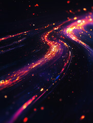 Wall Mural - Cosmic Rivers of Light: A mesmerizing spectacle of vibrant, flowing energy against a deep space backdrop. 