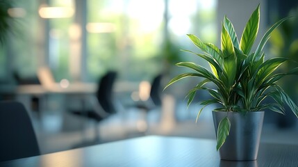 Aufkleber - interior of a office modern blur business : Generative AI