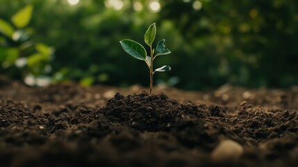 A Tiny Sprout Emerging From the Ground