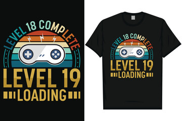 Wall Mural - Best gaming gamer game lovers vintage typography graphics tshirt design