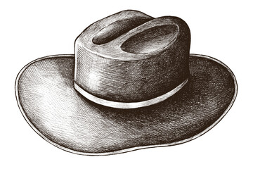 Sticker - Hand drawn western hat design element