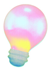 Sticker - PNG aesthetic light bulb illustration, transparent background