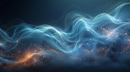 Wall Mural - illuminated elegance: mesmerizing light trails forming intricate organic patterns