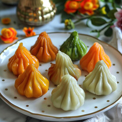 Wall Mural - Indian sweets called modak basically made in lord ganesha festival