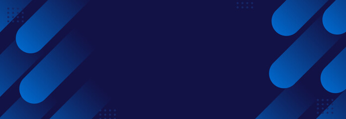 Blue Abstract Background with Gradient Capsule Shapes and Circular Dot Pattern Vector Illustration