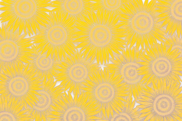 Poster - Natural sunflower background design element