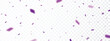 © radenmas - Purple confetti, ribbon banner, isolated on transparent background