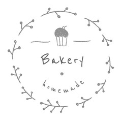 Wall Mural - Bakery shop badge doodle style illustration