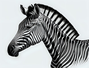 Canvas Print - Zebra im Profil