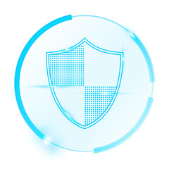 Wall Mural - Security shield png cyber security technology in blue tone