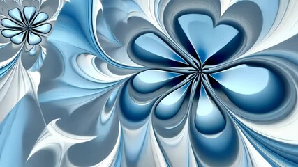 Wall Mural - blue wave fractal line geometry abstract background illustration, minimal geometric pattern, dynamic