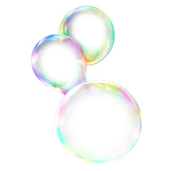 Canvas Print - Holographic bubble shape png sticker, 3D rendering graphic, transparent background