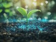 © Mikki Orso - Tech plant growth illustrating fusion of nature and technology for promoting sustainable innovation