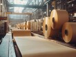 © Mikki Orso - Efficient paperboard manufacturing in factory with industrial machinery and mechanical processes