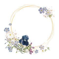 Wall Mural - Flower png frame, transparent background