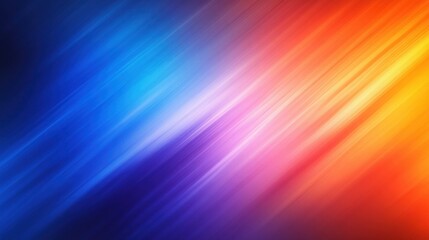 Wall Mural - Dynamic abstract image with diagonal lines in blue, purple, pink, and orange tones.