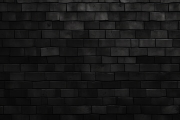 Wall Mural - Processed collage of black brick wall surface texture. Background for banner, backdrop or texture