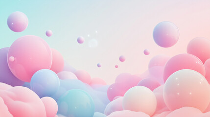 Wall Mural - Rainbow soap bubbles graphic background wallpaper